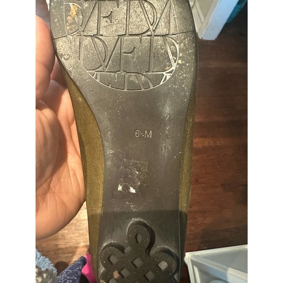 Diane Von Furstenberg Green DVF Flats 6.5M - Picture 8 of 8